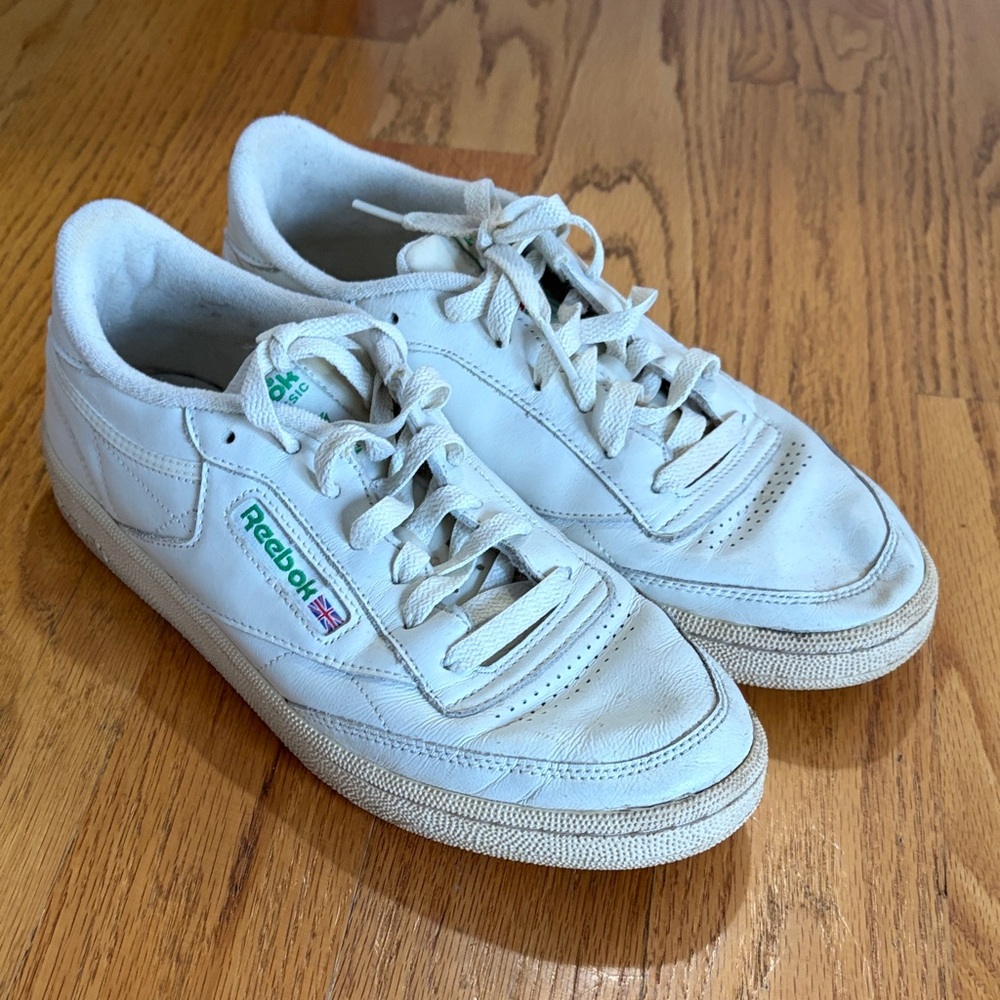 Reebok Club C 85 Vintage White and Green Sneakers